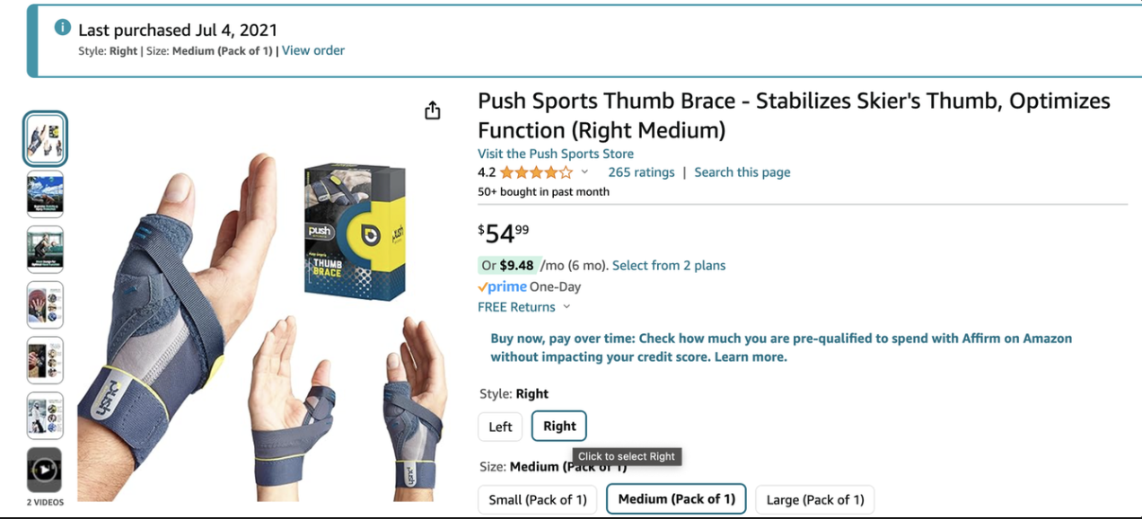 thumb brace